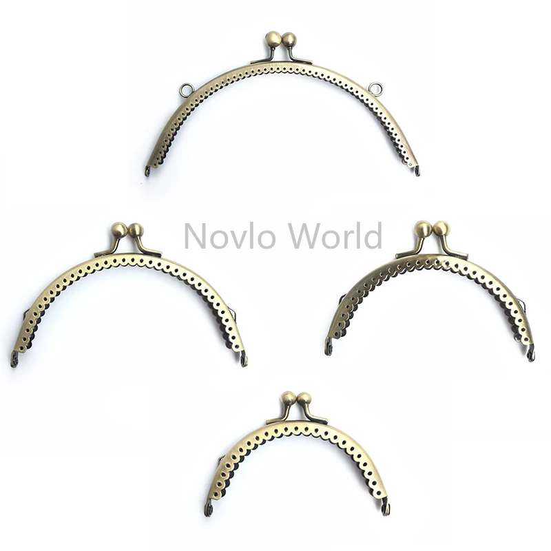 Antique Brass,Llight Gold Metal Frame Kiss Clasp Lock Handles Cat Pattern Purse Handbags Clutch Bags Replacement DIY Accessories