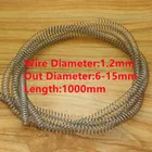 2 шт., 1 метр стальной удлинитель, компрессионная пружина катушки, 1,2 мм проволока диаметром * 6810121415 мм внешний диаметр * 1000 мм длина