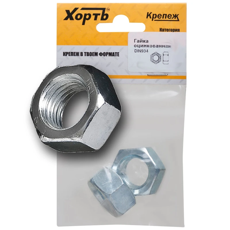 Гайка оцинкованная М3  DIN 934 (фасовка 500 шт.)