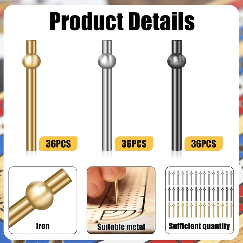 108 шт. колышки для креббижа надежные железные конический дизайн универсальный