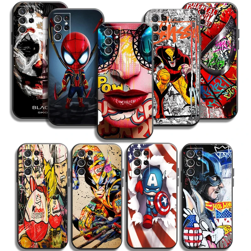 

Marvel Avengers Phone Cases For Samsung Galaxy S20 FE S20 Lite S8 Plus S9 Plus S10 S10E S10 Lite M11 M12 Carcasa Back Cover