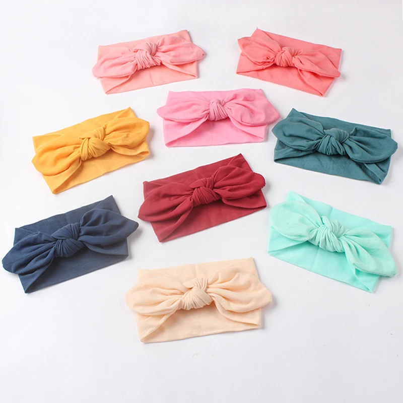 

Baby Headbands Bowknot Knit Children Elastic Turban Baby Headwrap Kids Hair Bands Newborn Headwrap Hair Accessories Bandanas