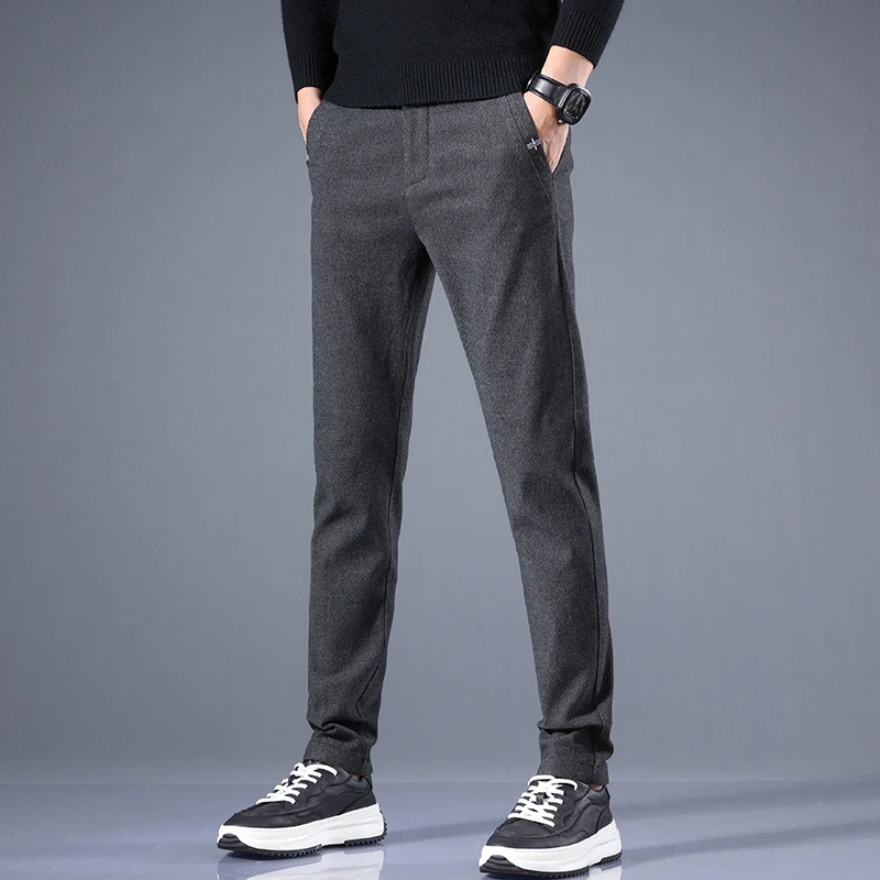 2024 Korean Sle Autumn Slim fit Long Pants Men's Versitile Fashion Skinny Youth Man Ruan Handsome Casua...
