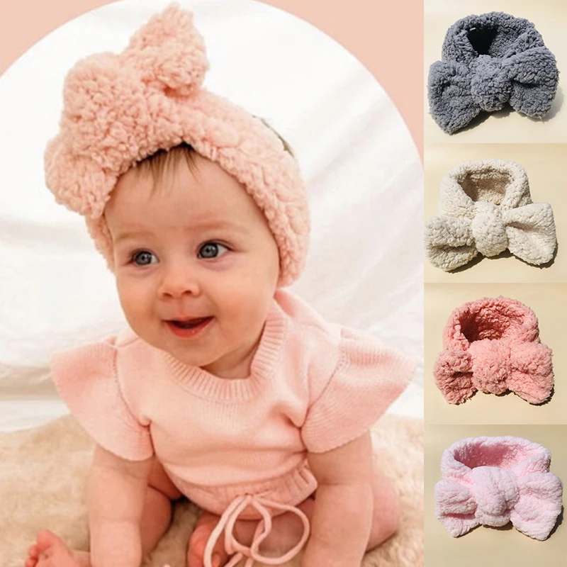 

Baby Oversized Bow Wide Turban Hairband Girls Kids Waffle Knitted Knot Headband Headwraps Children Hairbow Turban Bandeau