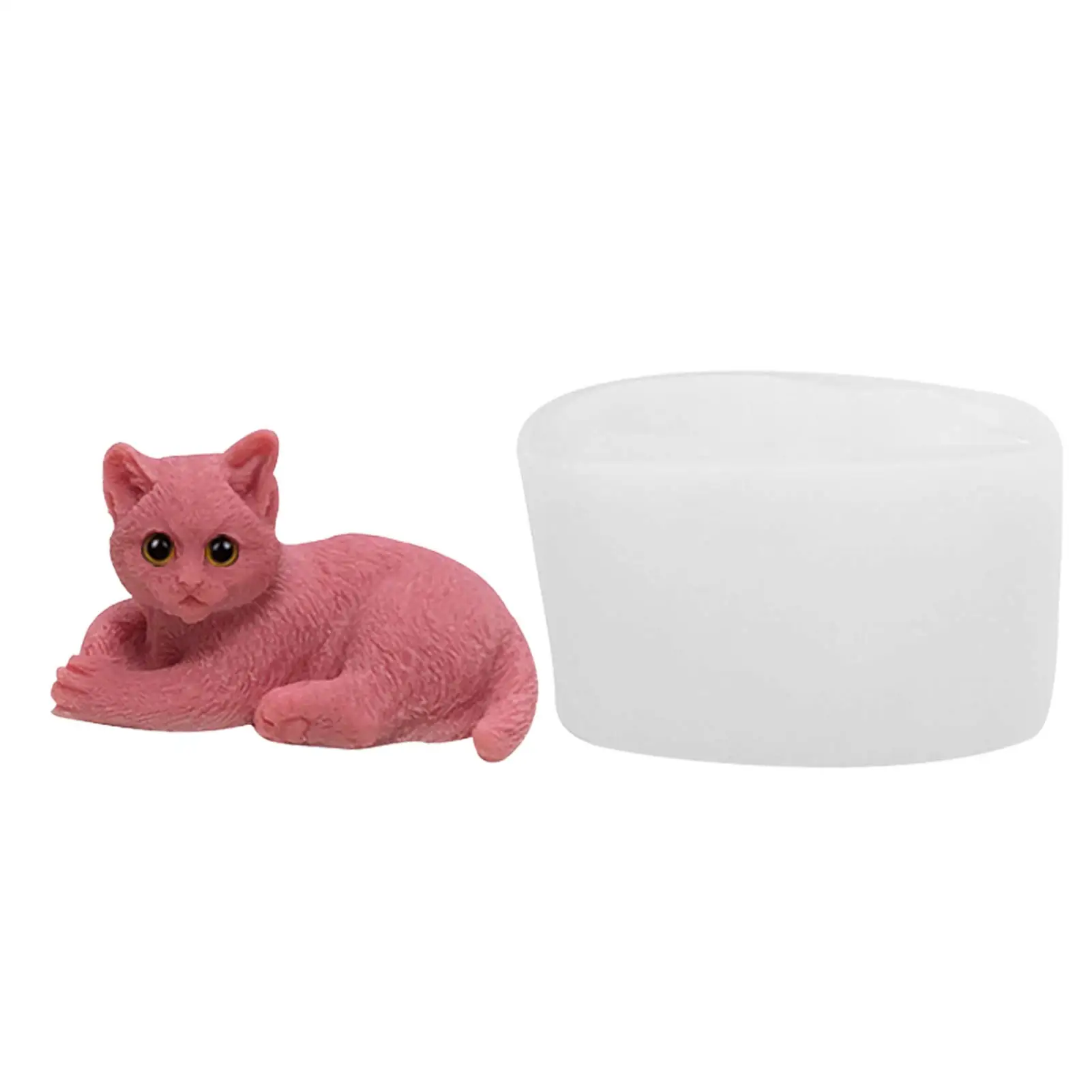 

3D Cat Silicone Candle Mold Innovative Handcrafted Candle Molds Making For DIY Crafts Handmade DIY Tools For Making Soap