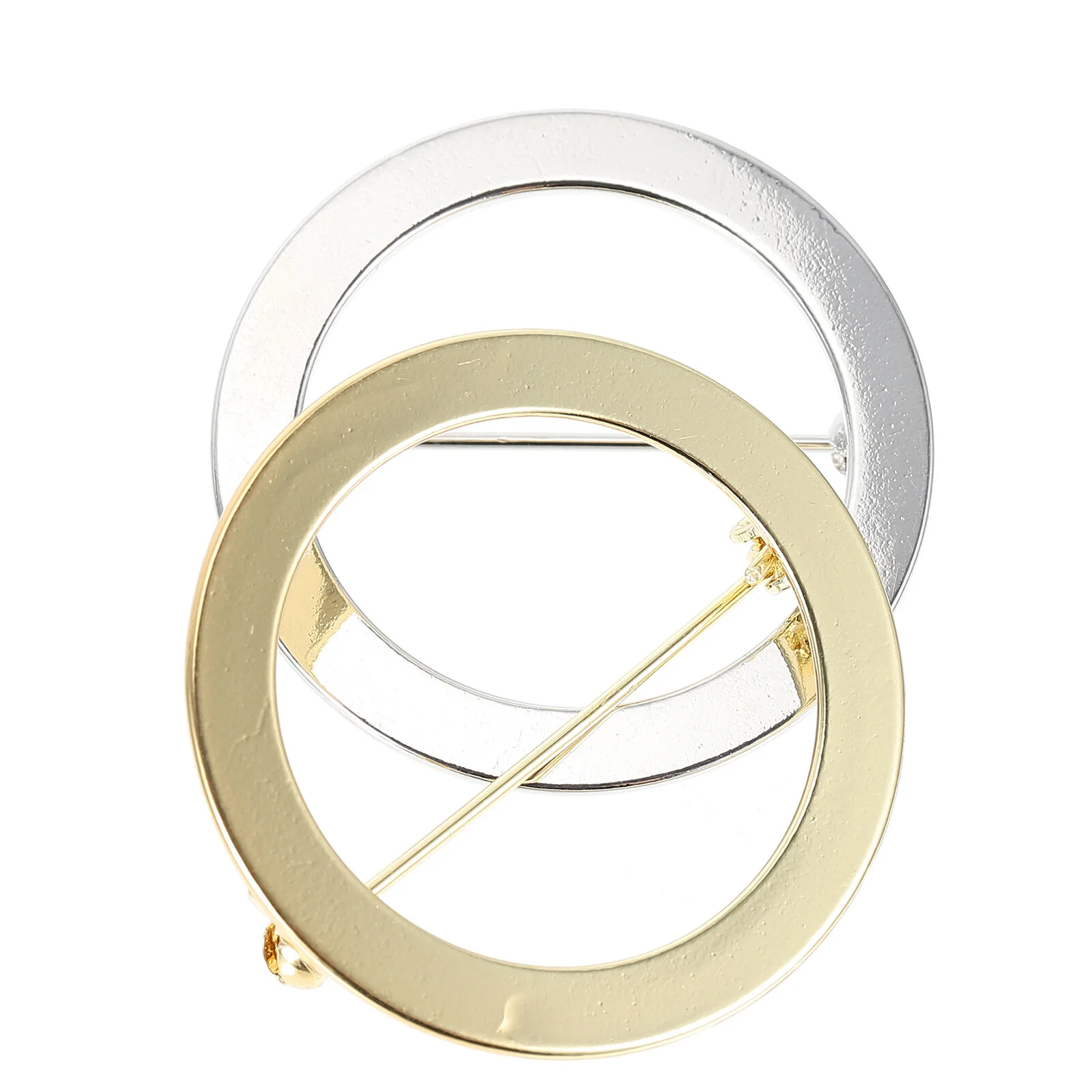 

2 Pcs Pin Decorative Metal Pins Clothing Ornament Clothes Woman Jewelry Breastpins Round Alloy Casual Brooch Circle Simple