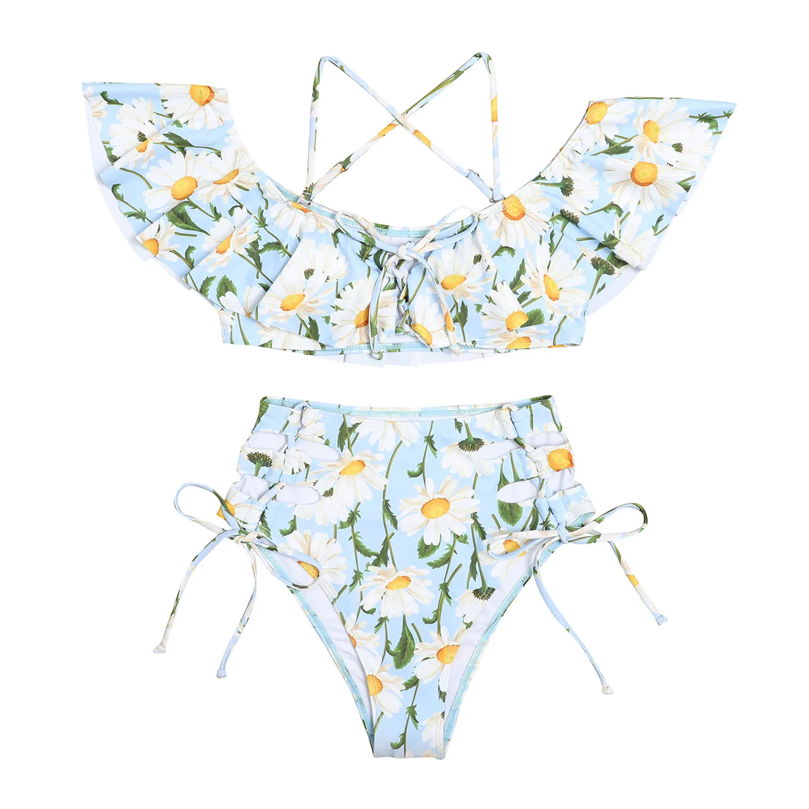 

Swimsuit Printing Push-Up Beachwear Swimwear Fashion Womens Pad Siamese Swimwears Tankinis Set