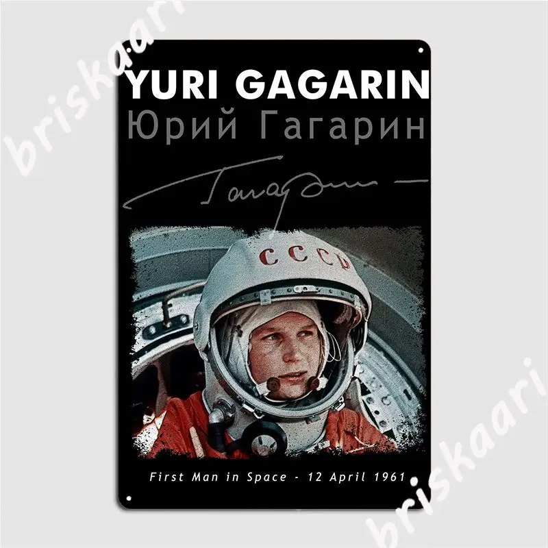 

Yuri Гагарин металлический знак стена паб клуб бар проектирование стены Жестяная Табличка с надписью постер