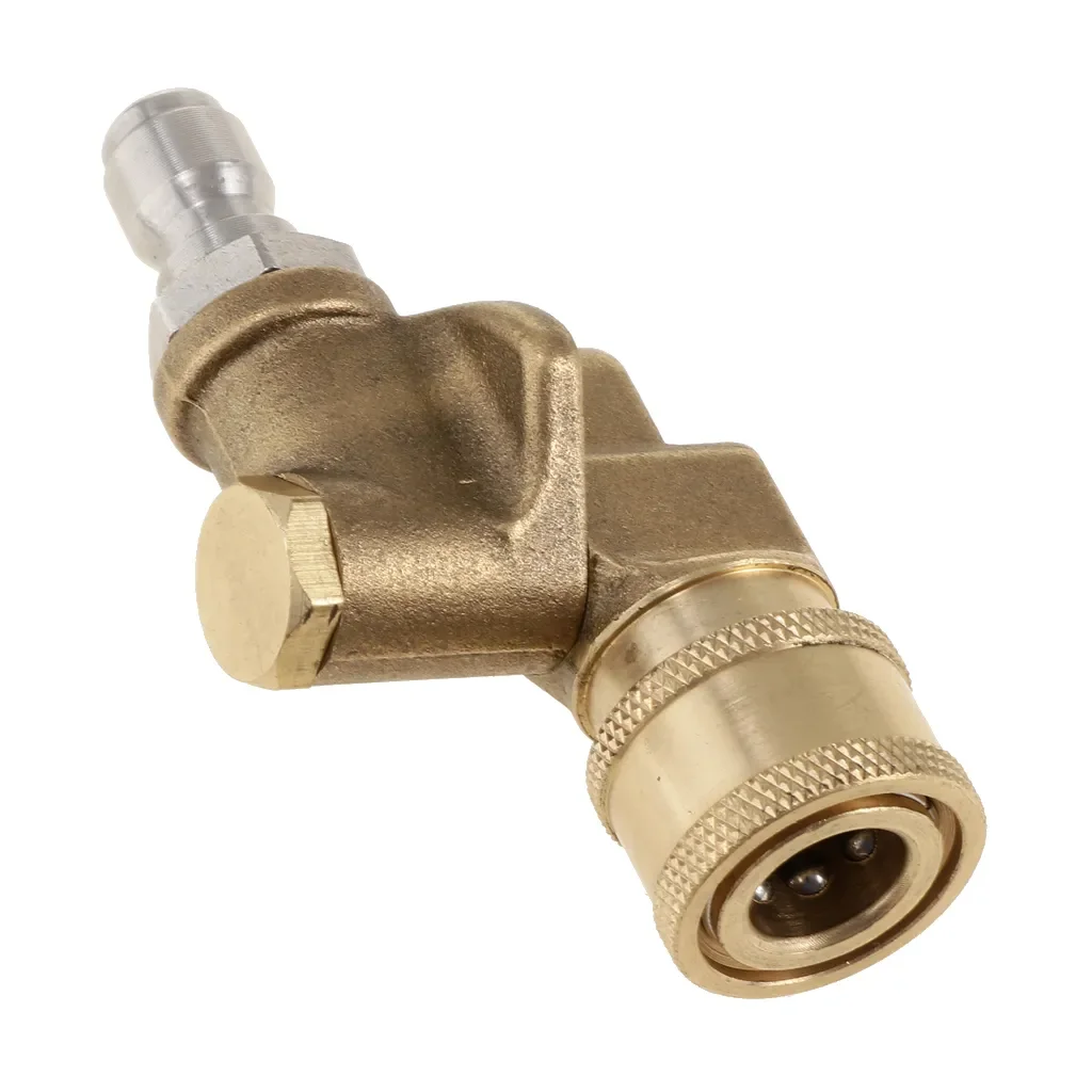 

NEW2023 Pressure Washer Spray Nozzle Tips Quick Connecting Pivoting Coupler 2.5 GMP 4500PSI 1/4'' Plug 90 Degree