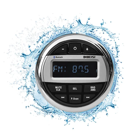 Bluetooth морской радиоприемник для лодки стерео: водонепроницаемый аудиоприемник для лодки-цифровой морской плеер с FM AM радио USB/AUX - изображение