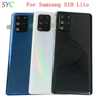 rear door battery cover housing case for samsung s10 lite g770f back cover with camera lens logo repair parts