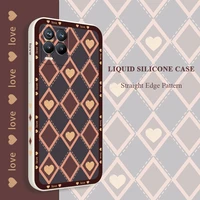 creative plaid love phone case for oppo realme 8 8i 7 7i 6 pro c1 c11 c12 c15 c20 c21y c25 c25s f19 f17 f9 pro cover