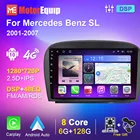 Автомобильный радиоприемник IPS для Mercedes Benz SL R230 SL350 SL500 SL55 SL600 SL65 2001-2007 автомобильное Авторадио Carplay Android 10,0 128G no 2din