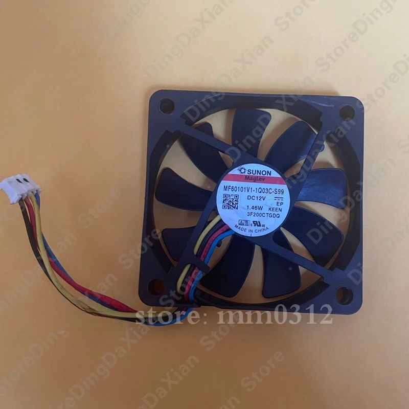 Фото Вентилятор охлаждения D+ 1 шт. для SUNON MF60101V1-1Q03C-S99 12V 1.46W 6CM 4-проводной PWM 6010 60×60×10мм №1