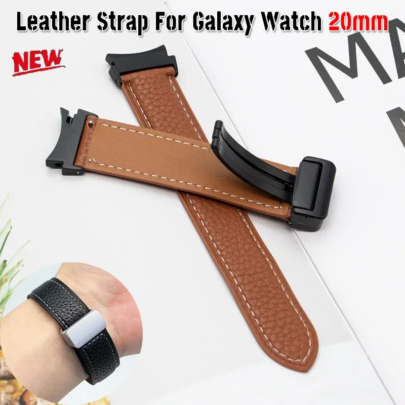 Ремешок кожаный для Samsung Galaxy 6 5 4 40 мм 44 классический браслет с магнитной застежкой
