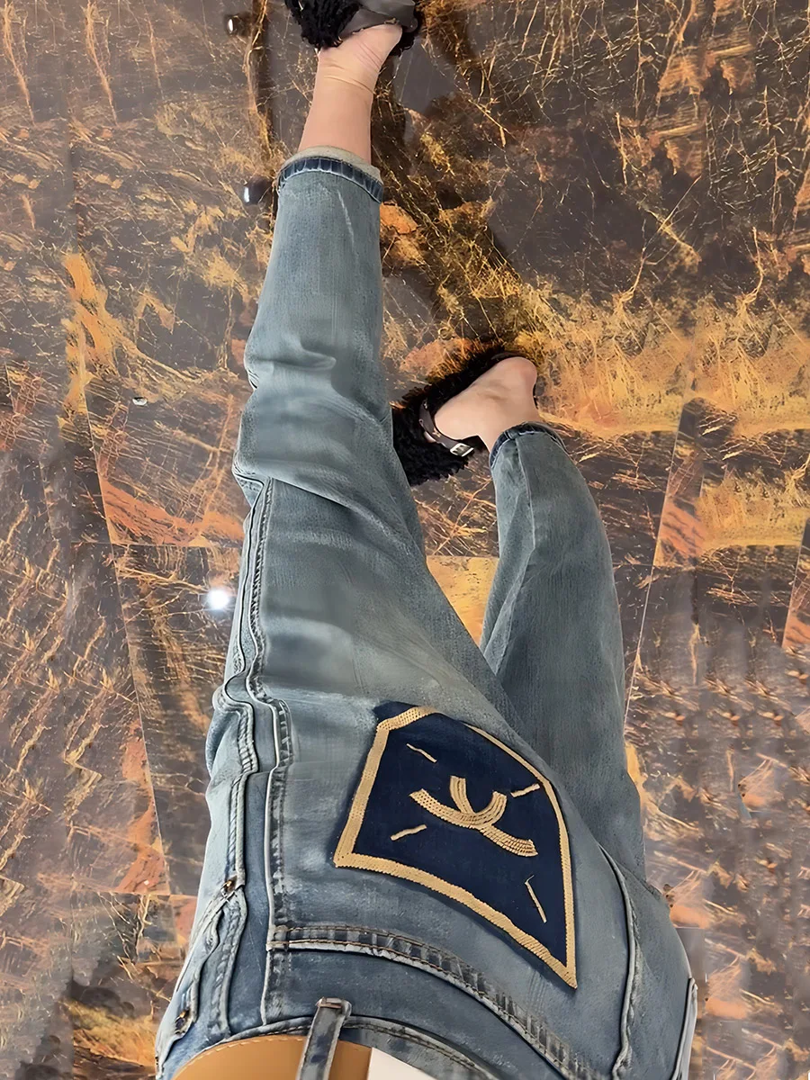 Y2k грушевидный тело слегка толстые носить большие женские узкие девять точек