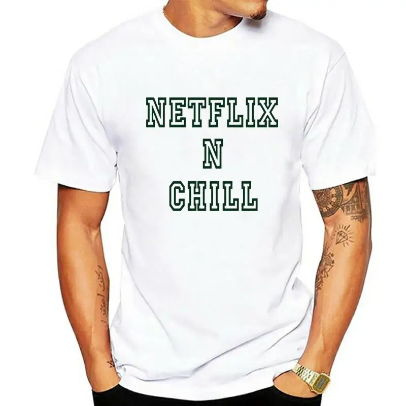 

Netflix n Chill Cool T Shirt White & Ivory Size S 5XL T 1570 L@@K