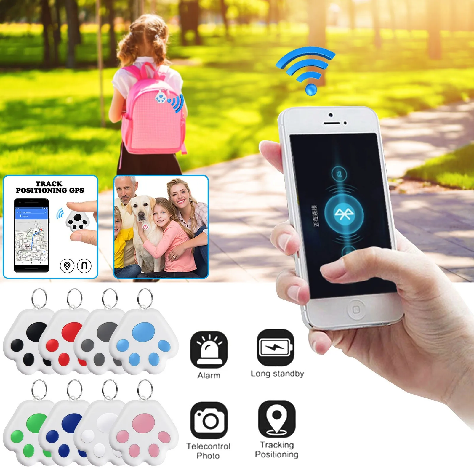 Умный GPS-трекер Bluetooth совместимый локатор трассировщик для домашних животных