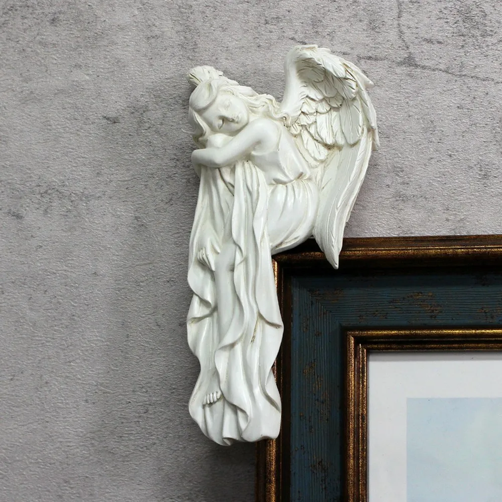 Vilead Спящий ангел фигурки дверной уголок декор стены смола рамка украшения