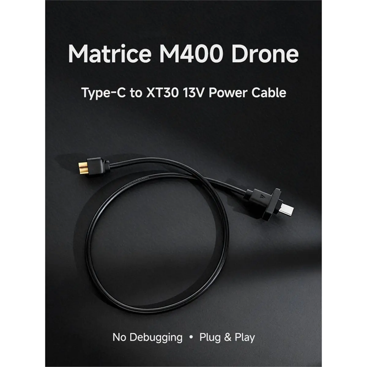 【CLOS】 Кабель питания 13В для дрона Matrice M400, Type-C на XT30, для порта OSDK E-Port, Plug & Play, 45 см (art.: 3920dc3ecb264) - 3920dc3ecb264