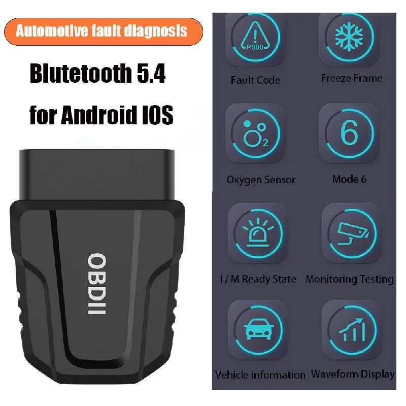 OBD2 диагностический инструмент полнофункциональное приложение Bluetooth 5 4 сканер