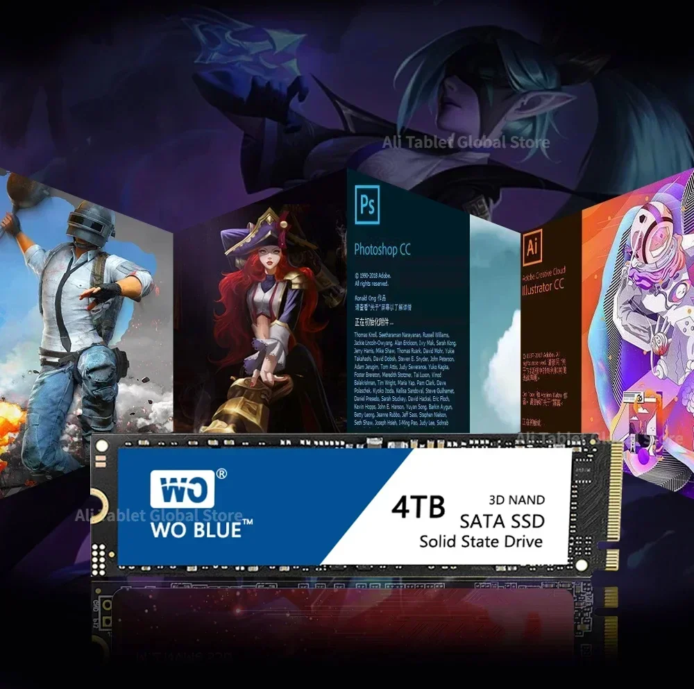 Western Original Blue PS5 SSD M.2 NVMe 500 ГБ 1 ТБ 2 4 3D NAND 2280 7400 МБ/с Внутренний твердотельный