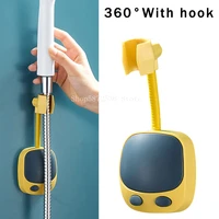 shower holder universal not suction cup shower head holder punch free bathroom bracket adjustable 360%c2%b0 rotation abs fixed base