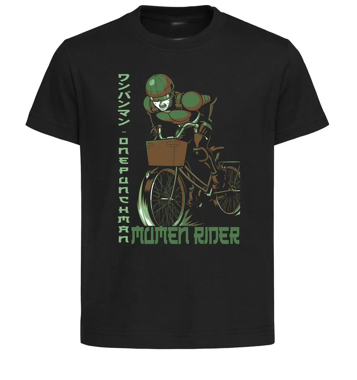 Футболка унисекс черная в японском стиле-One Punch мам-Mumen Rider LL3793
