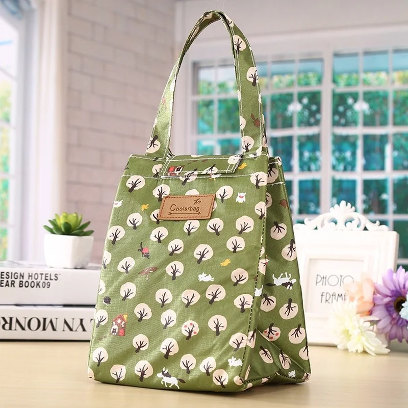 

Fashion Printing Lunch Bags for Women Men Thermal Food Picnic Insulation Bag Cooler Flower Big Capacity Storage Tote Bags