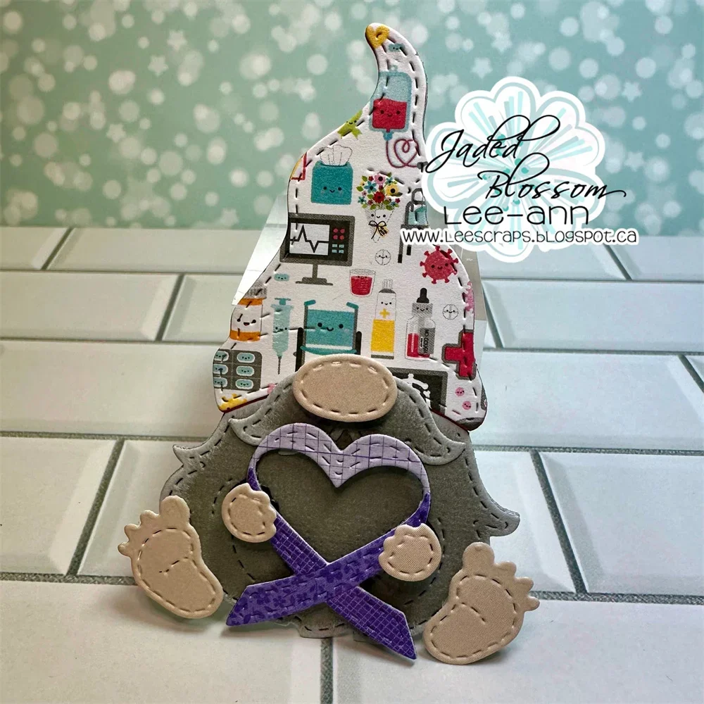 Гном медицинское украшение кластерный штамп новый металлический трафарет для