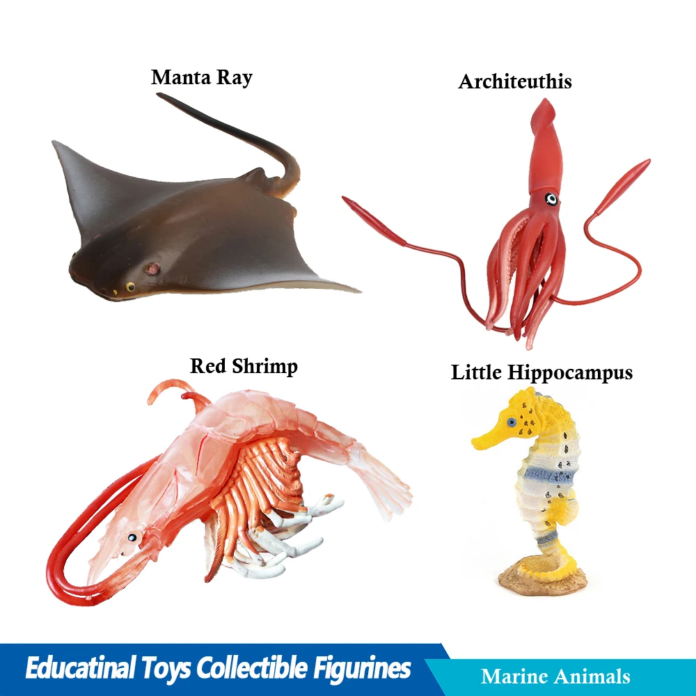 

4 шт., набор морских животных, морские рыбки