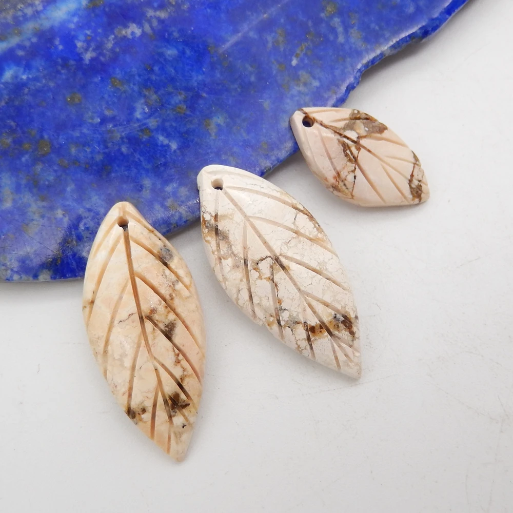 Модные украшения 3 шт. наборы ювелирных бусин с подвеской из яшмы 29x13x4/20x10x3 5 мм-5 7 г