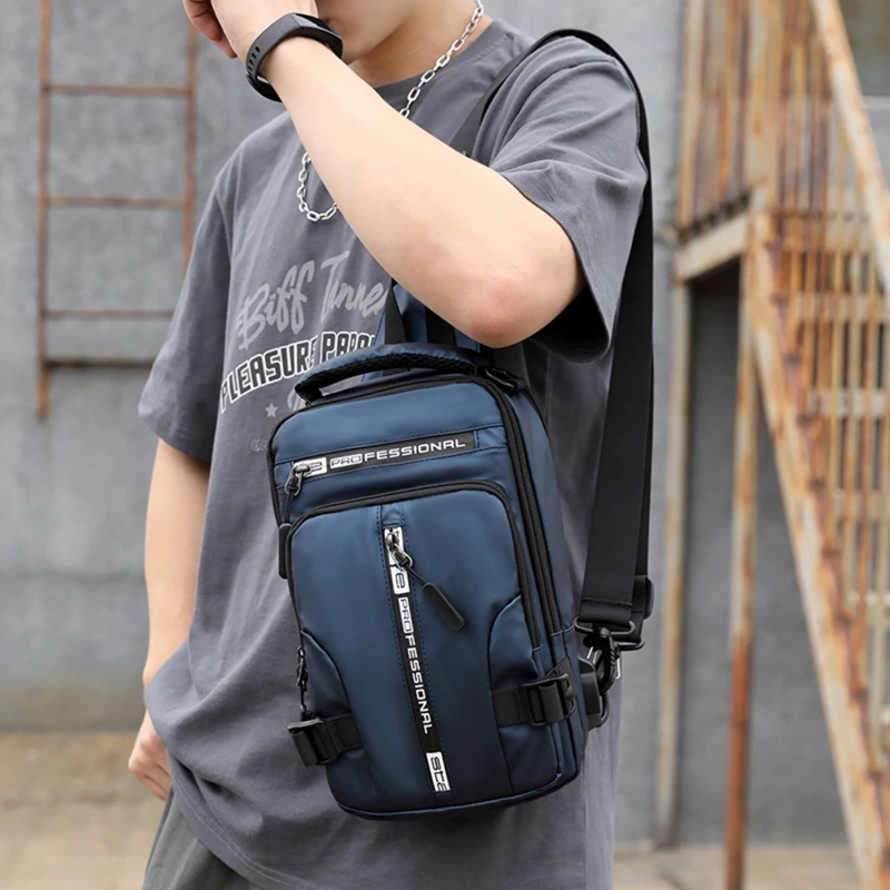 

Men Multifunction Shoulder Bag Crossbody Cross Body Sling Chest Bags Waterproof Travel Pack Messenger Pack For Male