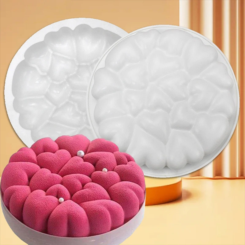 

Creative Love Heart Shaped Silicone Cake Mousse Mold DIY Craft Soap Mould Fondant Cake Decorating Tools Kitchen Bakeware