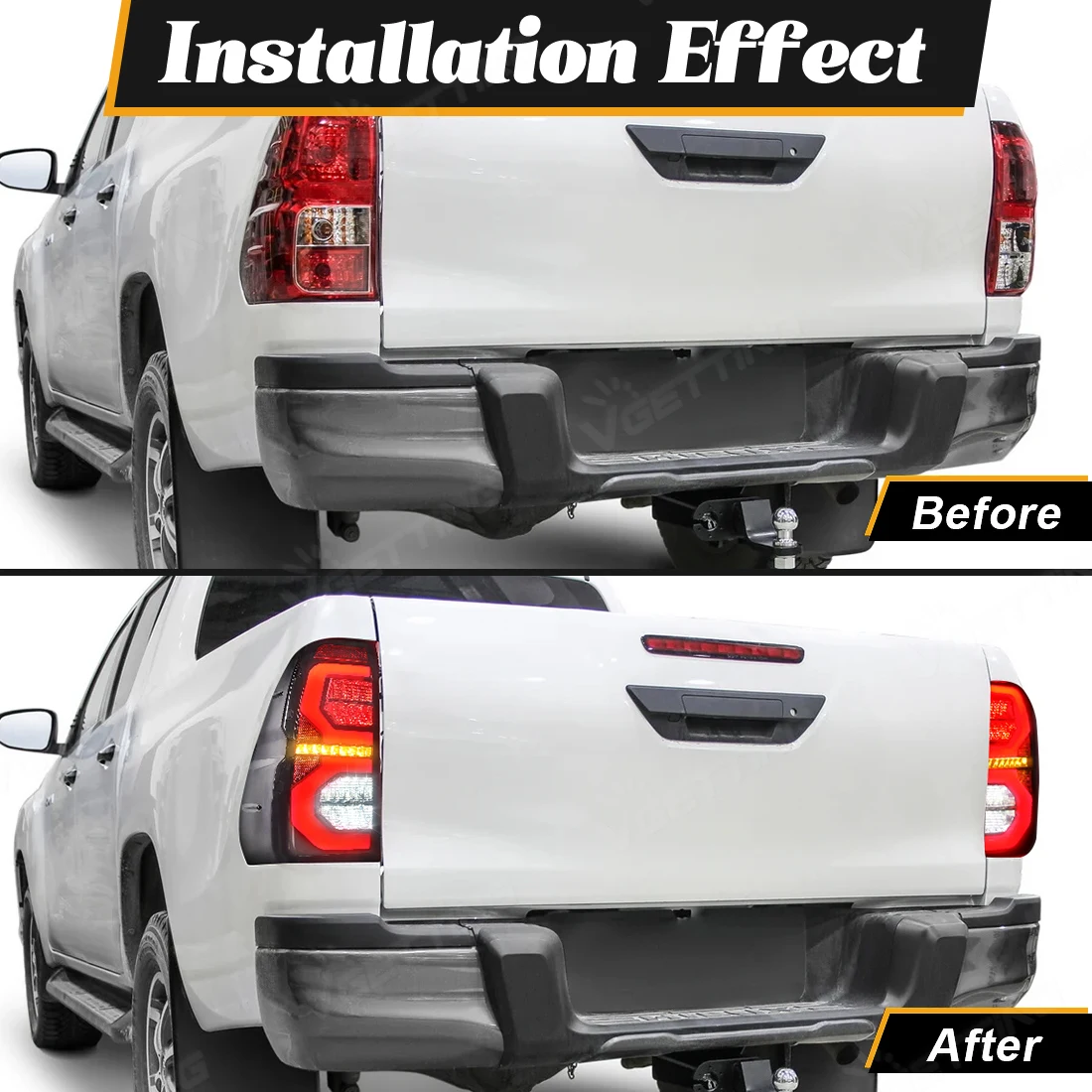 Светодиодный задний фонарь для Toyota Hilux Revo 2015 2016 2017 2018 2019 2020 2021 2022 указатель поворота тормозной фонарь заднего хода дальнего света (art.: 3920cddb6026b) - 3920cddb6026b