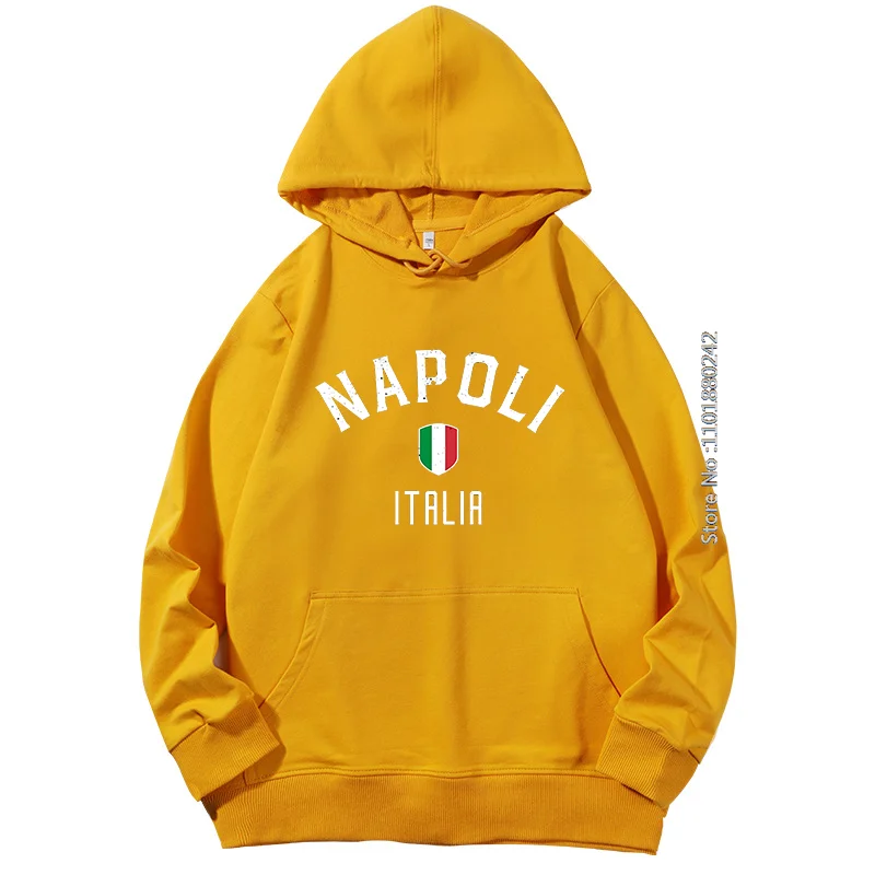Новые модные толстовки и свитшоты Napoli Campioni весенне-осенняя толстовка с капюшоном