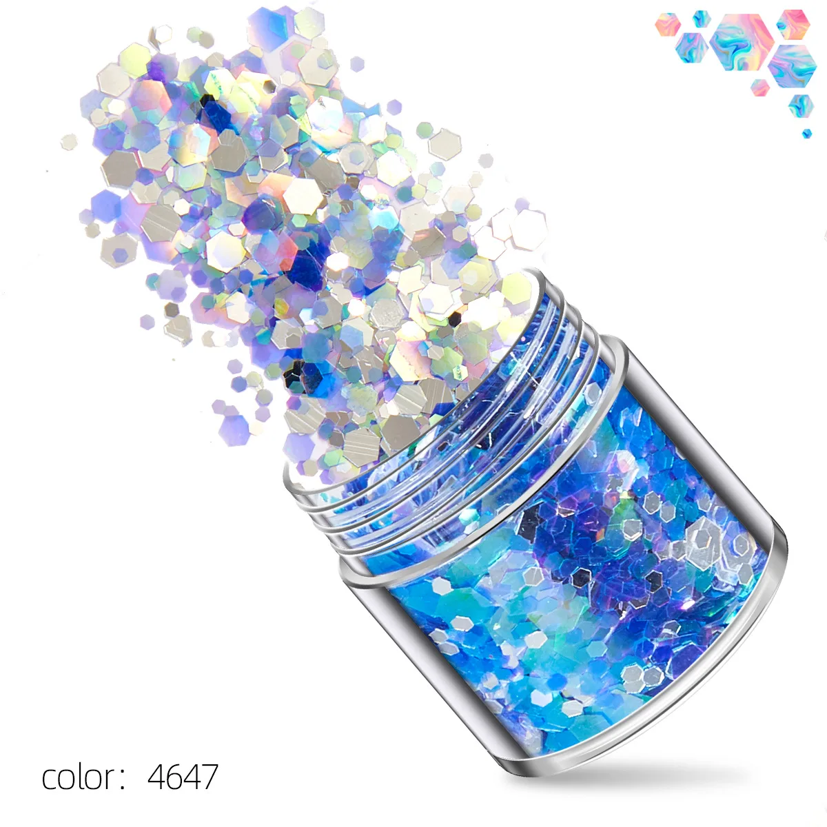 

12-Color Laser Dazzling Hexagonal Nail Art Sequins Flake Holographic Glitter Mobile Phone Case Decoration Makeup DIY Craft