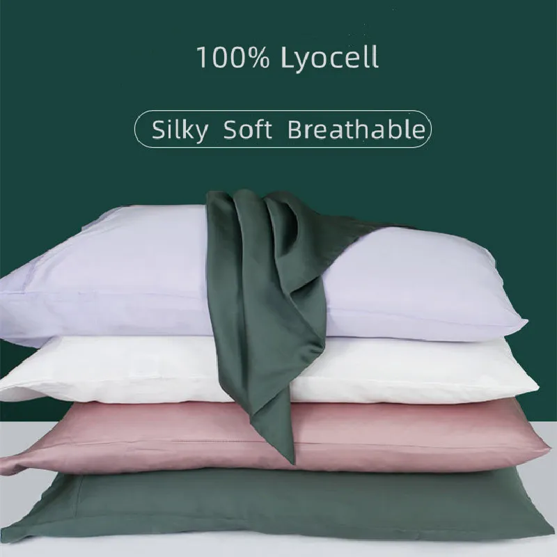 100% чехол Lyocell для подушки кровати однотонный чехол-конверт 50*75 см яркий летний |