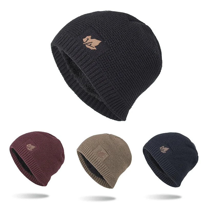 

Зимние шапки для мужчин, комплект из двух предметов, вязаные шапки с черепом для женщин, сохраняющие тепло модные шапки, уличные повседневные Мягкие Шапки, шапка для папы, шапки