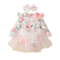 baby girl romper lace clothes infant floral romper ruffle lace dress long sleeve fall winter skirt onesies