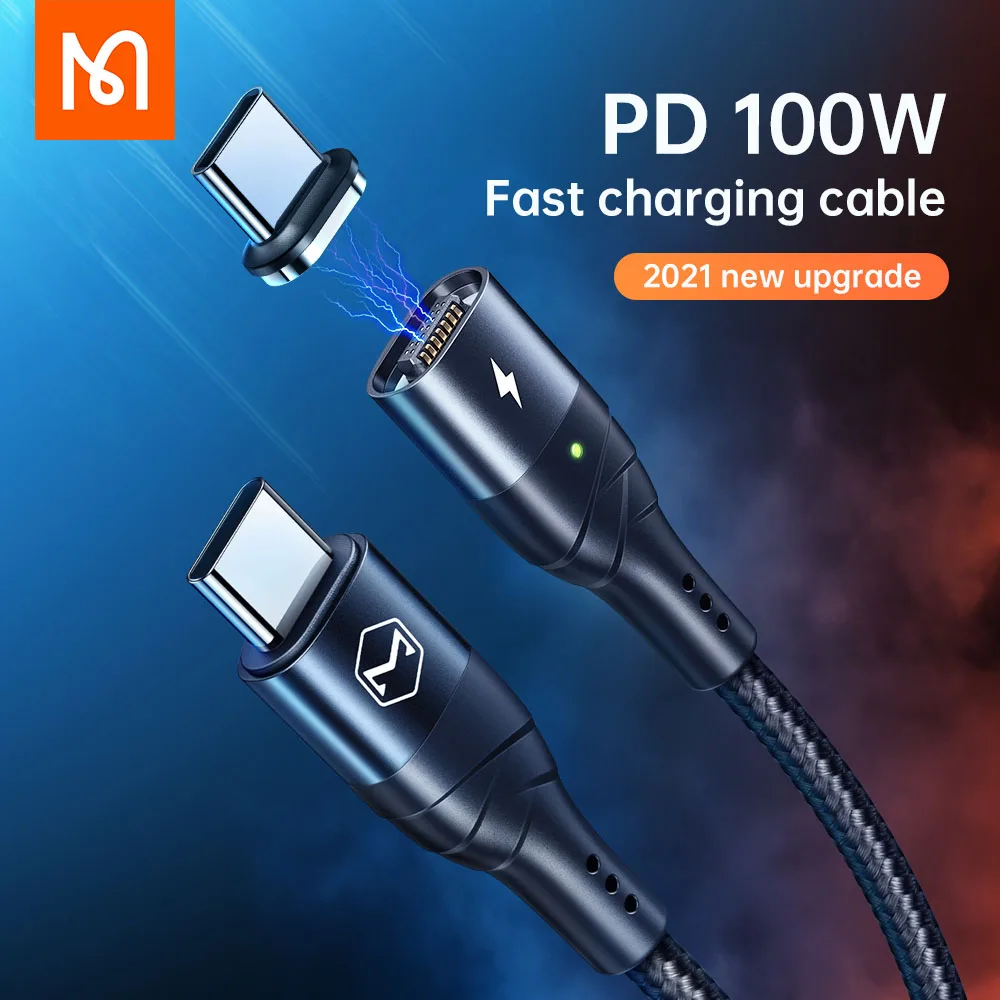 

MCDODO 100W Magnetic Type C to USB C 5A Fast Charging Data Cable For Samsung Xiaomi Huawei P40 iPad Pro Fast Charger