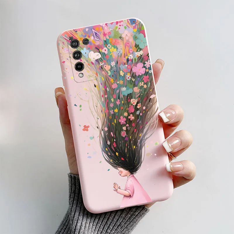 Чехол для Honor 10X Lite Женский чехол 10XLite силиконовый из ТПУ телефона с астронавтом