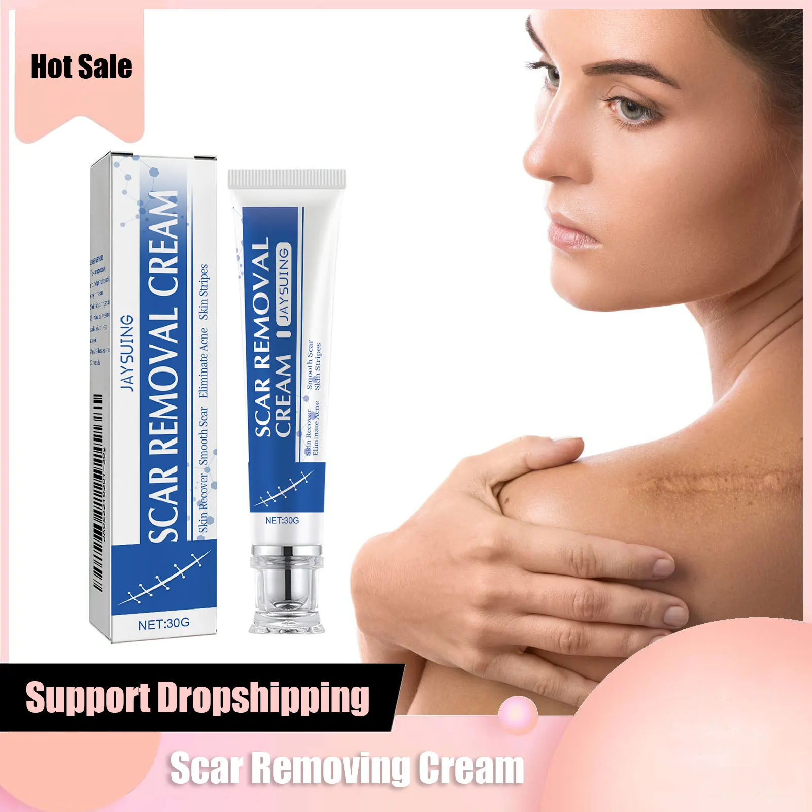 Крем для удаления шрамов исчезновение растяжек ожогов хирургический гель