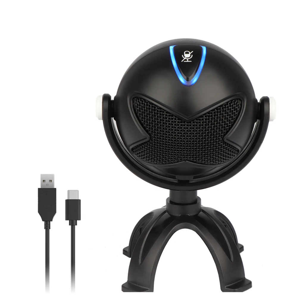 

USB Condenser Microphone Desktop Cardioid Mic For Pc Notebook Studio Recording Voice Chat Live-streaming Microphone Accessories