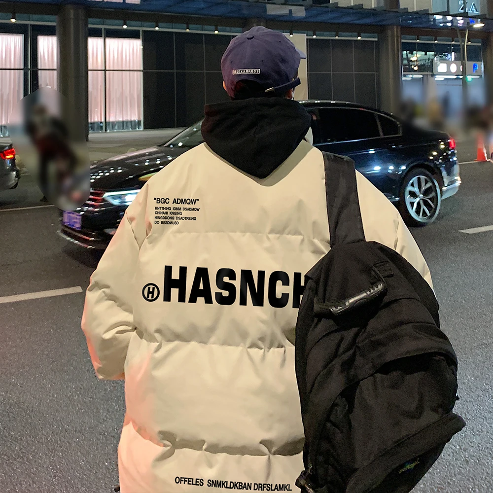 Fashion Men's Retro Style  Autumn Winter New Warm Stand Collar Loose Cotton Jacket Men's Beauty Tidal Print Flower Hoodie Jacket