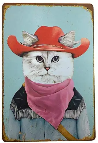 

AIQIBAO металлическое украшение, собака, кошка, настенное украшение, семейный гараж, бар, кухня, открытый ретро арт знак 30 см X 20 см