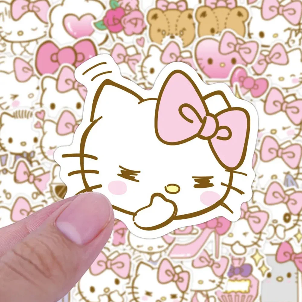 10/20/40pcs Anime Hello Kitty Stickers Kawaii Girls Graffiti Luggage Phone Case Laptop Waterproof Cute Sticker Decals Kids Toy