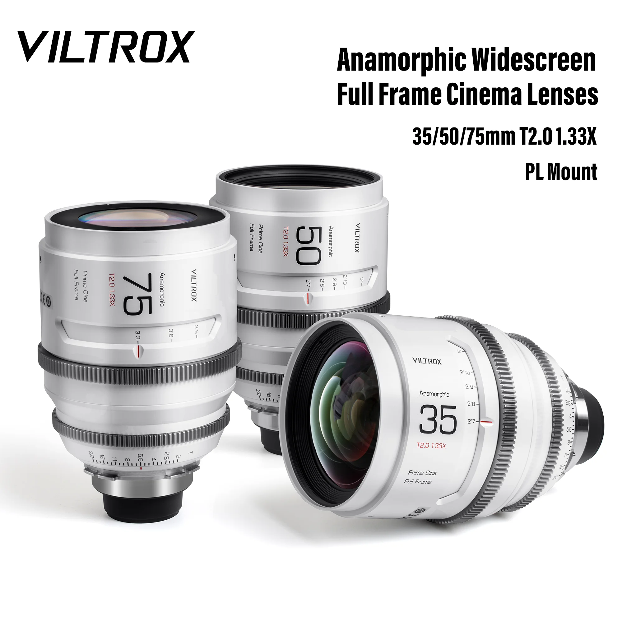 VILTROX 35 мм 50 мм 75 мм T2