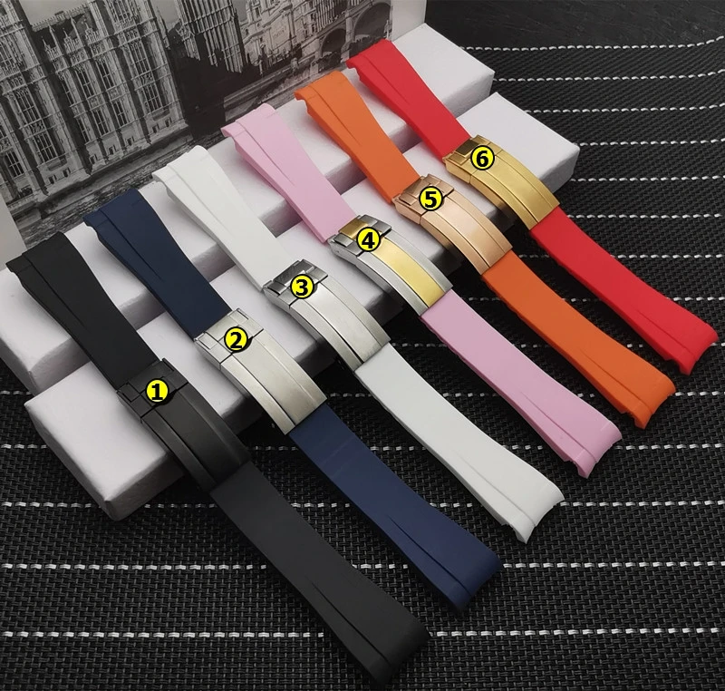 

20mm watch band top quality Rubber Silicone Watchband for role strap for Daytona Submariner DEEPSEA GMT OYSTERFLEX
