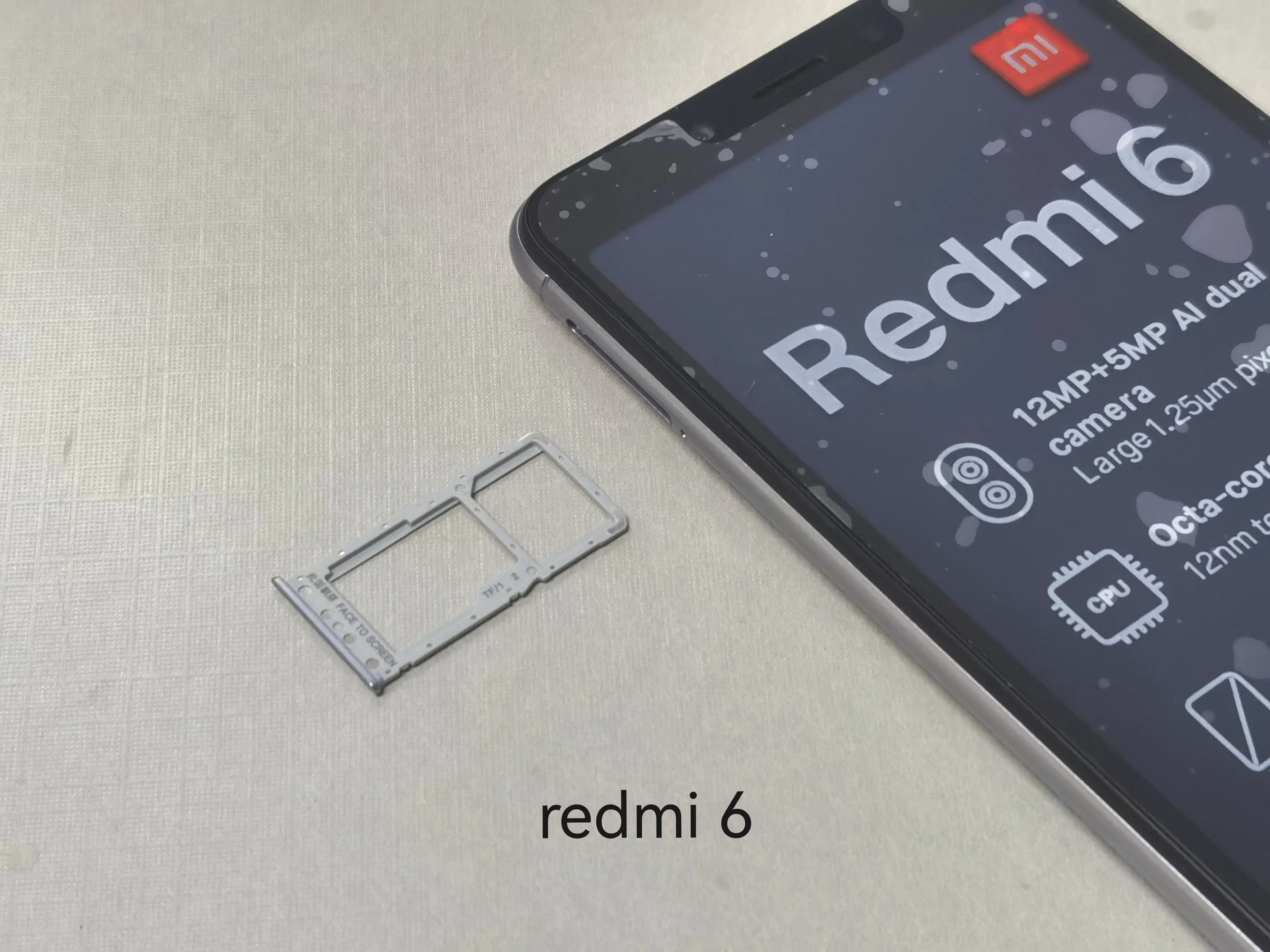 wholesale Xiaomi Smartphone original android celular Redmi6  4GB 64GB mobile phone Googleplay  Cellphone Face Unlocking